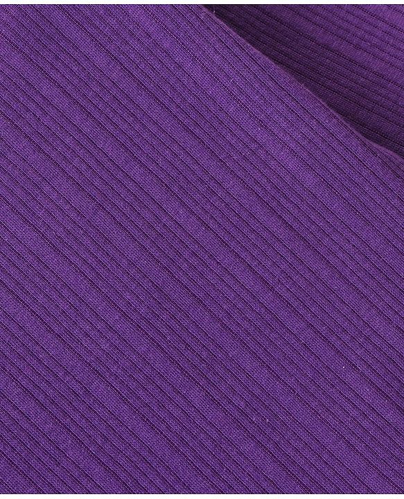 Babyhug Pull Over Full Sleeve Solid Color Thermal Vest - Purple