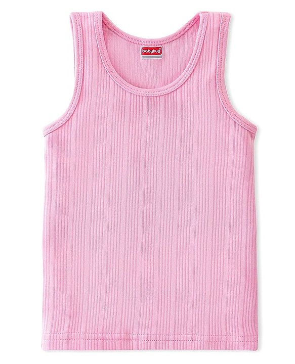Babyhug Sleeveless Pull Over Thermal Vest - Pink