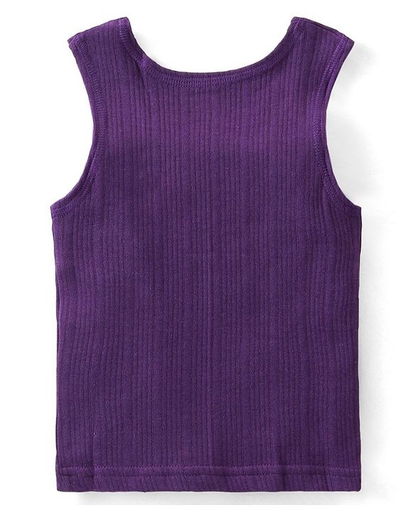 Babyhug Sleeveless Solid Colour Thermal  Pullover Vest - Purple