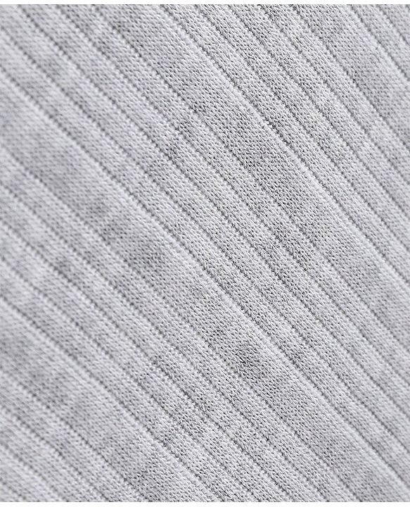 Babyhug Full Sleeves Solid Thermal Vests & Pant Set -Light Grey