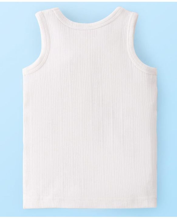 Babyhug Full Sleeves Solid Colour Thermal Vest Pullover & Pant - Off White