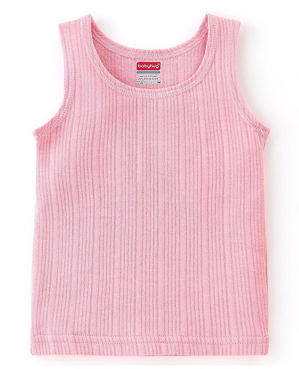 Babyhug Full Sleeves Solid Thermal Vests & Pant Set -Pink