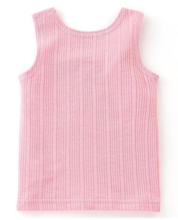 Babyhug Full Sleeves Solid Thermal Vests & Pant Set -Pink