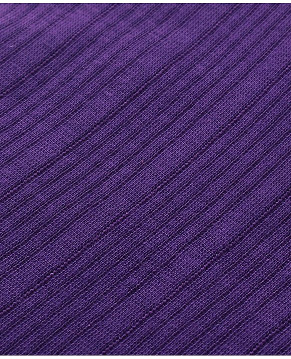 Babyhug  Full Sleeves Pullover Thermal Vest & Pant Solid Colour - Purple