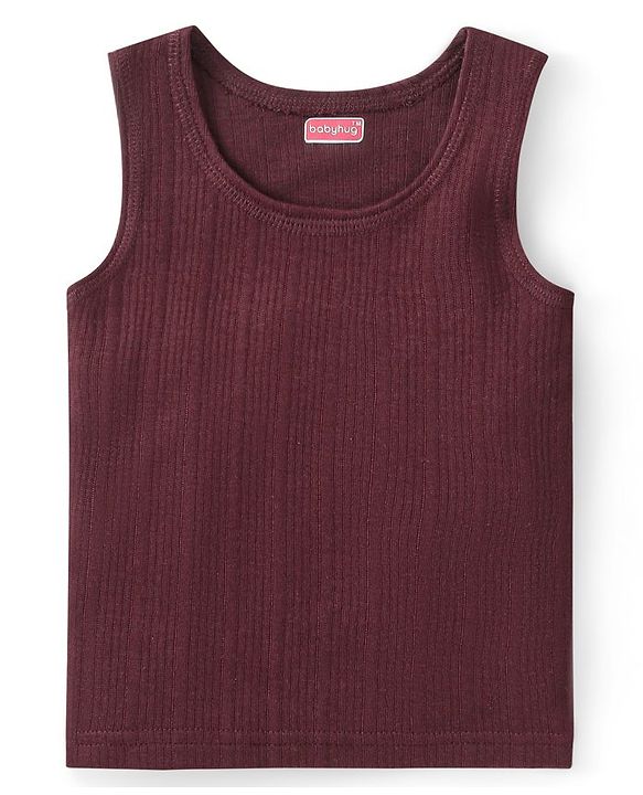 Babyhug Full Sleeves Thermal Innerwear Set - Maroon