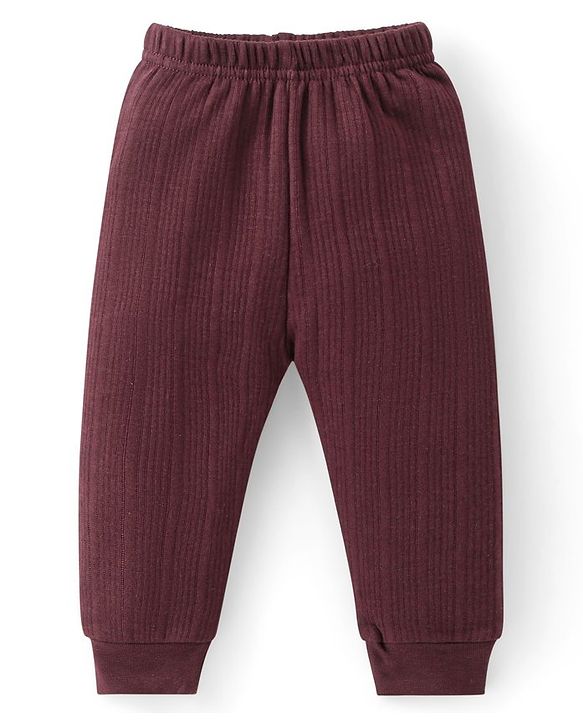 Babyhug Full Sleeves Thermal Innerwear Set - Maroon