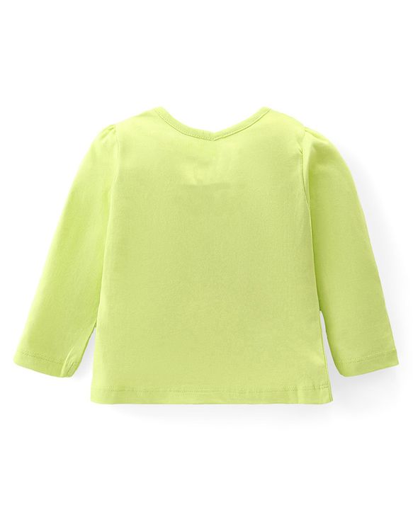 Babyhug Cotton Knit Full Sleeves Night Suit With Strawberry & Floral Print - Green