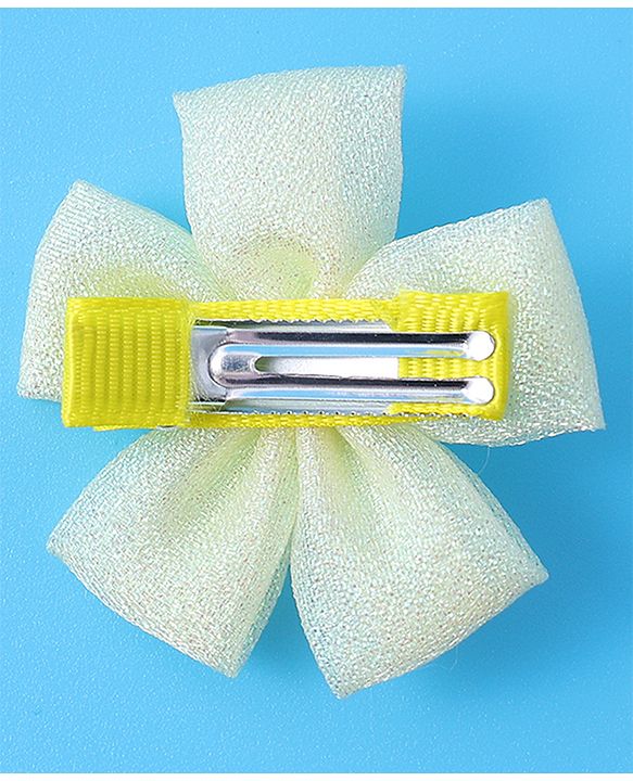 Pine Kids Hair Pins & Clips With Floral Applique Pack Of 2 - Yellow
