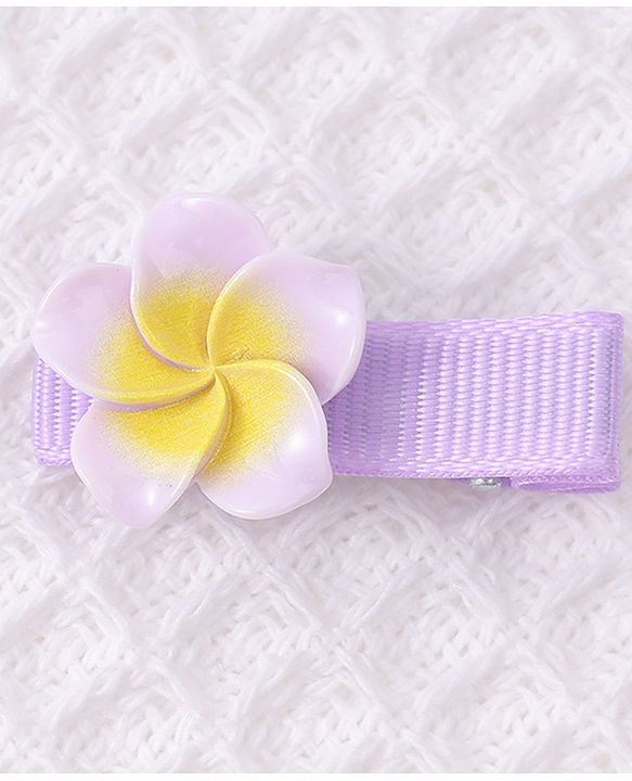 Babyhug Hair Pins And Clips With Floral Applique Free Size - Mulitcolor