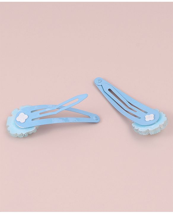 Babyhug  Free Size  Hair Pins & Clips  with Floral Applique - Blue
