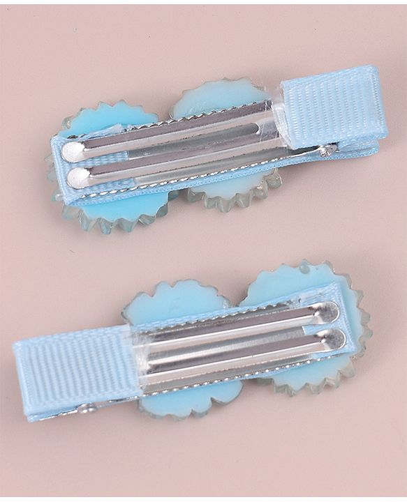 Babyhug  Free Size  Hair Pins & Clips  with Floral Applique - Blue