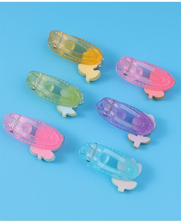Babyhug Free Size Hair Pins & Clips With Floral Applique Pack of 6 - Mulitcolor