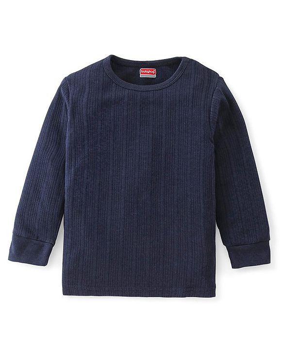 Babyhug Full Sleeves Pullover Thermal Wear Pack of 2 - Red & Navy Blue