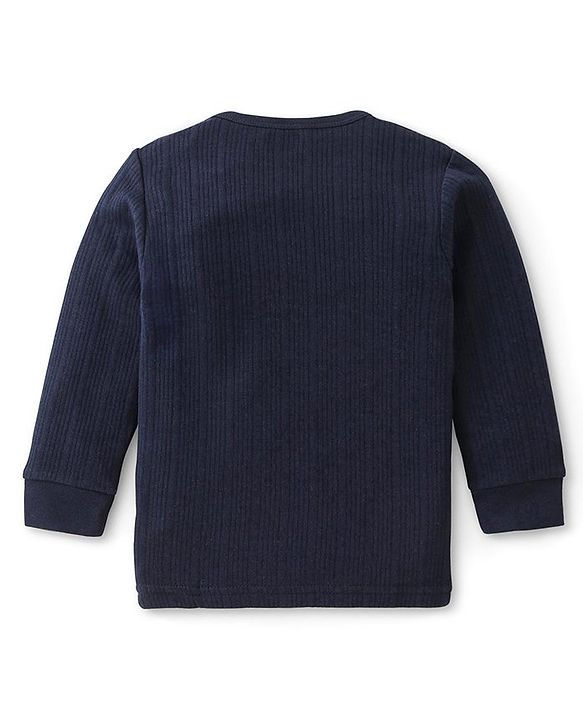 Babyhug Full Sleeves Pullover Thermal Wear Pack of 2 - Red & Navy Blue