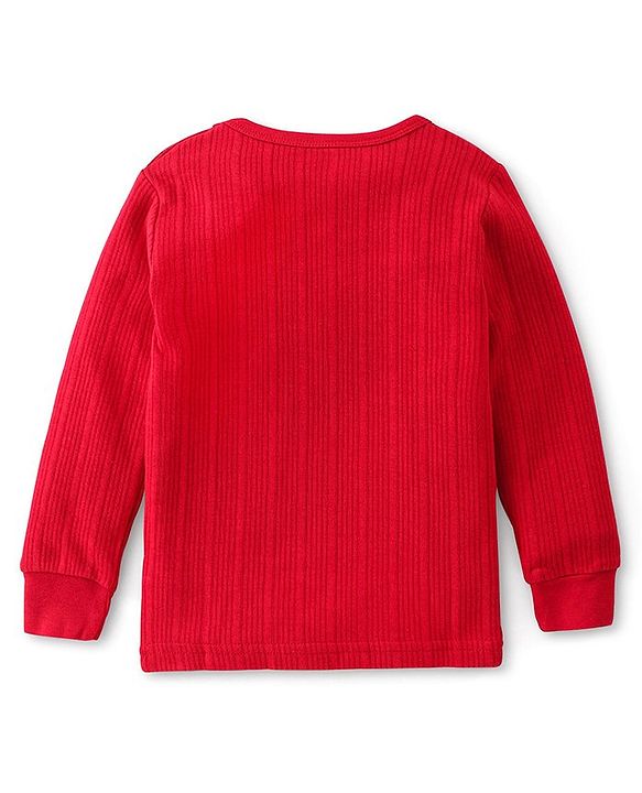 Babyhug Full Sleeves Pullover Thermal Wear Pack of 2 - Red & Navy Blue