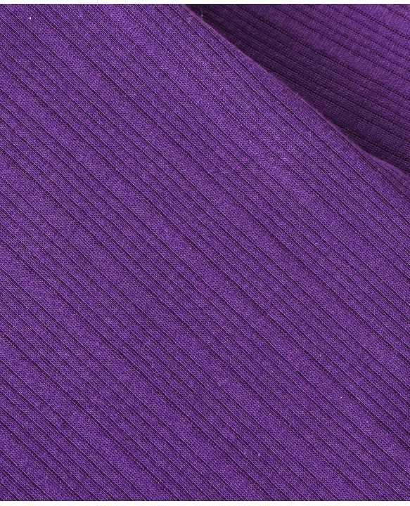 Babyhug Pull Over Full Sleeve Solid Color Thermal Vests Pack of 2 - Coffee & Purple