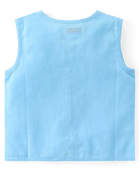 Babyhug 100% Cotton Woven Sleeveless Stripes & Printed Jhablas Pack Of 3 - Multicolor