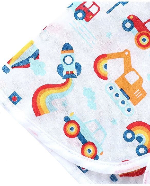 Babyhug 100% Cotton Woven Sleeveless Stripes & Printed Jhablas Pack Of 3 - Multicolor