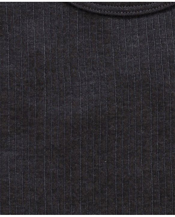 Babyhug Pull Over Sleeveless Solid Thermal Vest  - Dark Grey