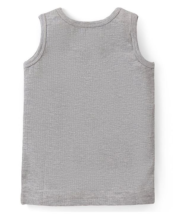 Babyhug Sleeveless Pull Over Thermal Vest - Light Grey