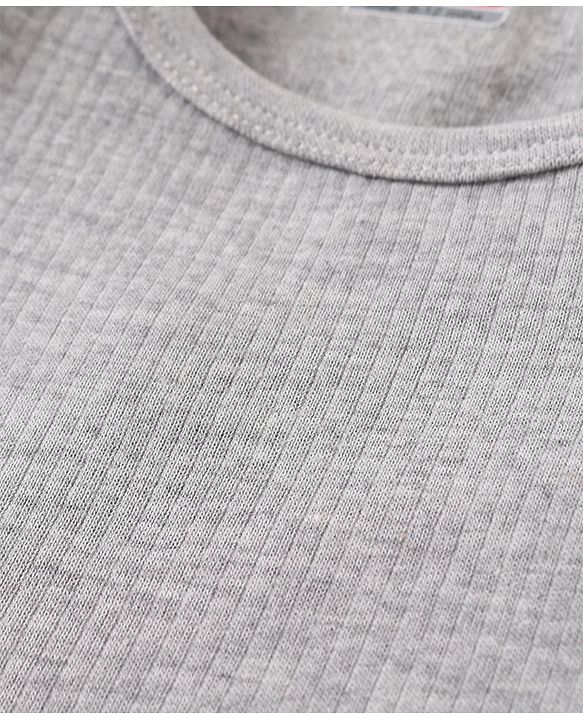 Babyhug Sleeveless Pull Over Thermal Vest - Light Grey