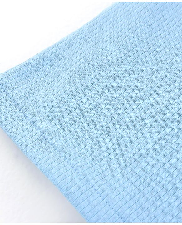 Babyhug Sleeveless Solid Colour Pull Over Thermal Vest - Blue