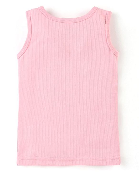Babyhug Sleeveless Pull Over Solid olour Thermal Vest - Pink