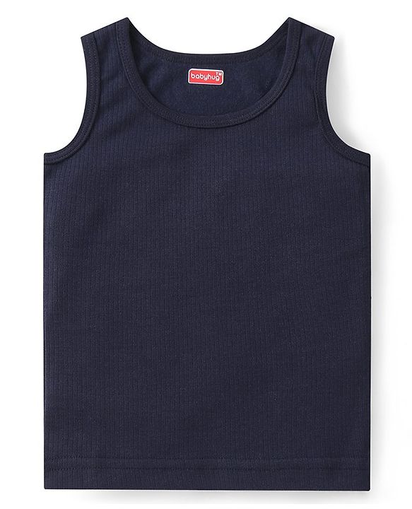 Babyhug Sleeveless Pull Over Thermal Vest - Navy Blue