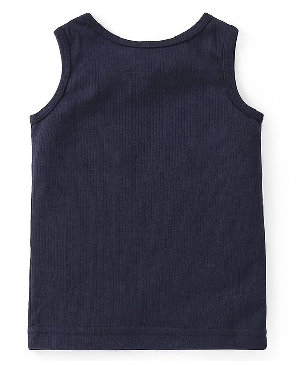 Babyhug Sleeveless Pull Over Thermal Vest - Navy Blue