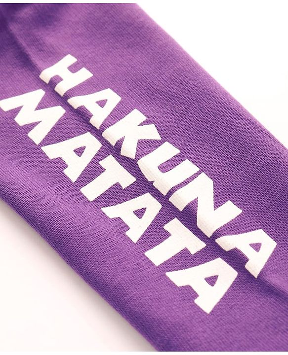 Babyhug Disney Cotton Knit Full Sleeves Sweatshirt With Lion King Graphics -Purple