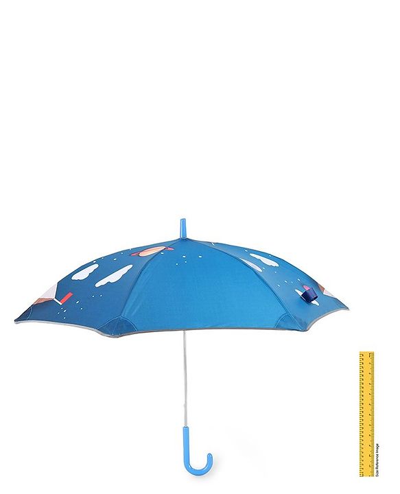 Babyhug Umbrella With Space Themed Print - Blue