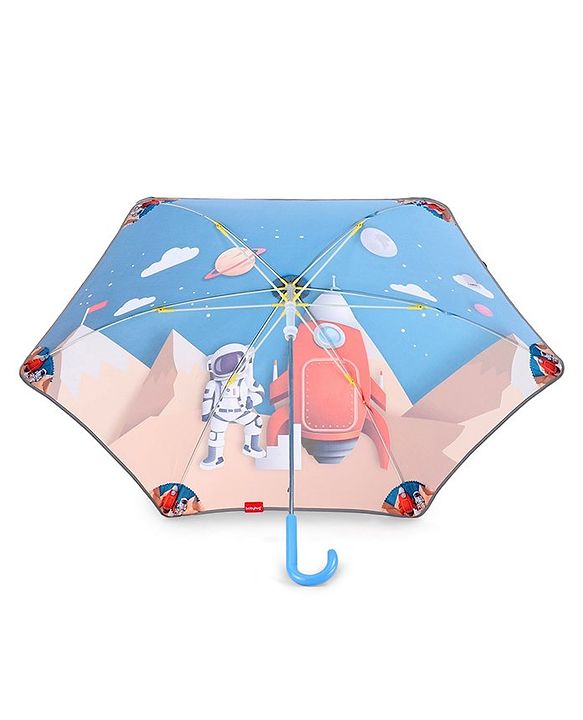 Babyhug Umbrella With Space Themed Print - Blue