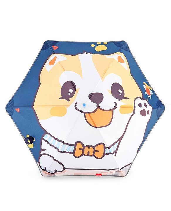 Babyhug Umbrella With Cat Print - Multicolor