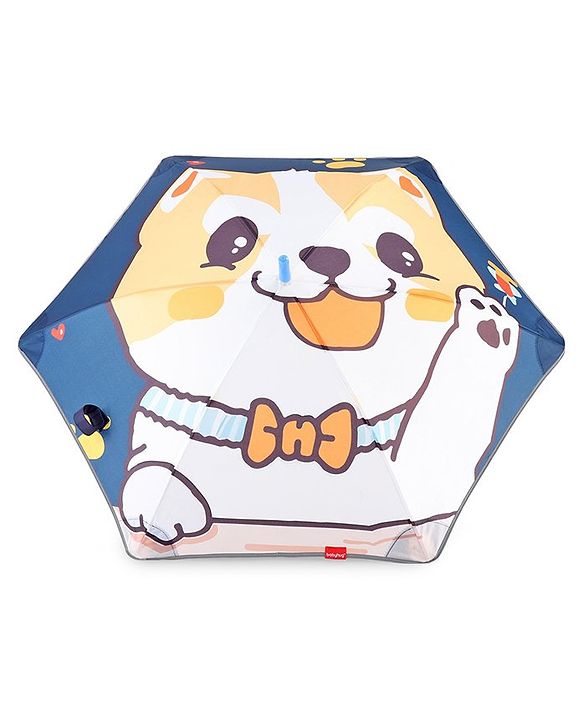 Babyhug Umbrella With Cat Print - Multicolor