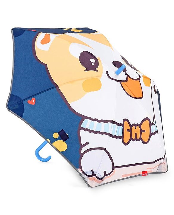 Babyhug Umbrella With Cat Print - Multicolor