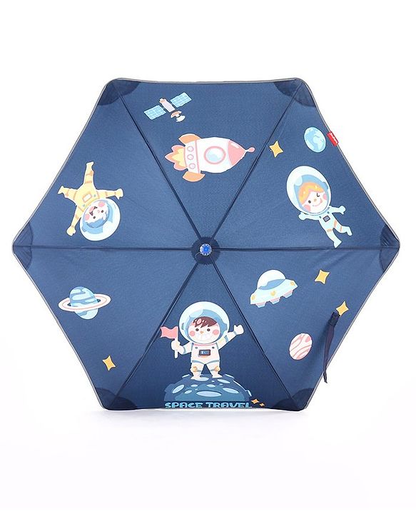 Babyhug  Umbrella With Dino Print - Blue