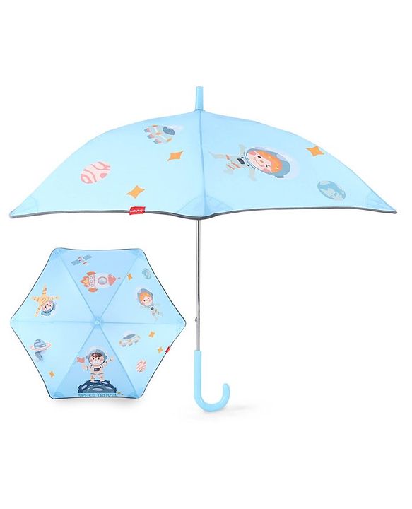 Babyhug Umbrella With Space Themed Print  - Blue