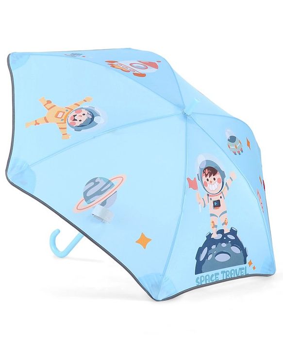 Babyhug Umbrella With Space Themed Print  - Blue