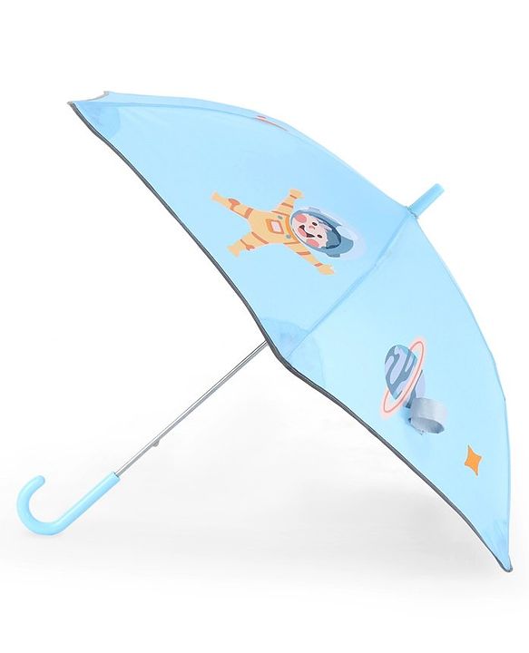 Babyhug Umbrella With Space Themed Print  - Blue