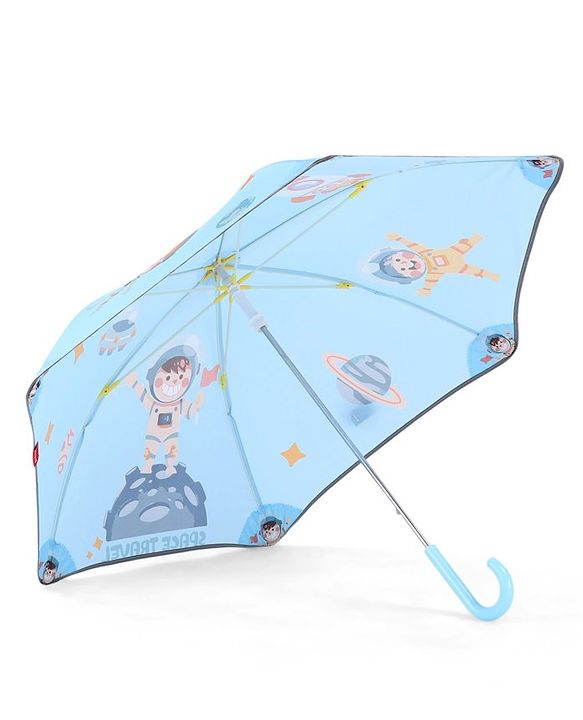 Babyhug Umbrella With Space Themed Print  - Blue
