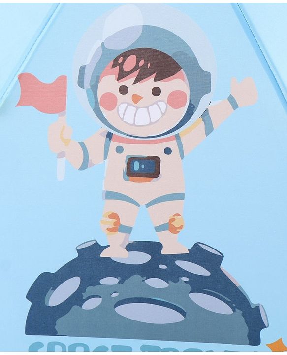 Babyhug Umbrella With Space Themed Print  - Blue