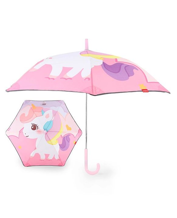 Babyhug  Umbrella With Unicorn Print - Pink