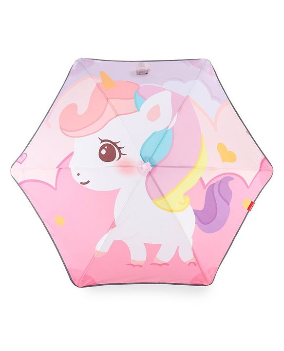 Babyhug  Umbrella With Unicorn Print - Pink