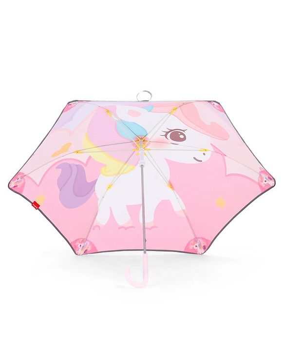 Babyhug  Umbrella With Unicorn Print - Pink