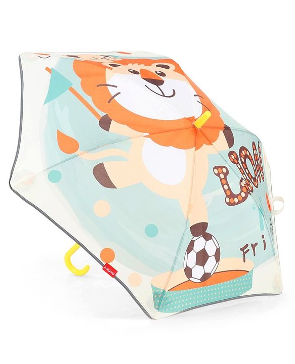 Babyhug  Umbrella With Lion Print - Multicolor