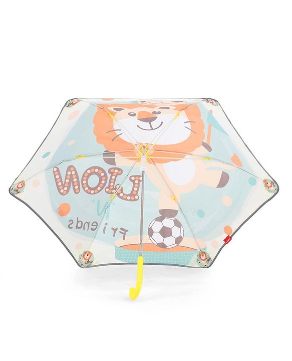 Babyhug  Umbrella With Lion Print - Multicolor