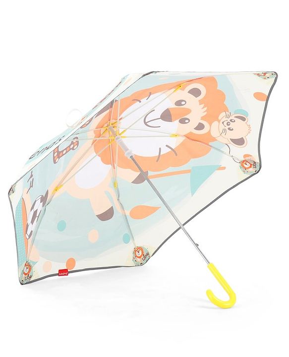 Babyhug  Umbrella With Lion Print - Multicolor