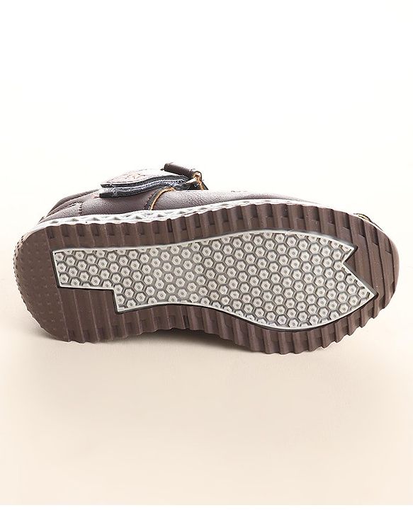 Cute Walk by Babyhug Slip On Formal & Party Wear Shoes with Velcro Closure - Coffee Brown