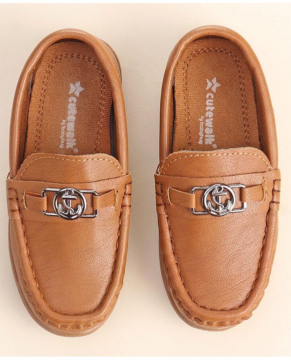 Cute Walk by Babyhug Loafer Shoes - Brown