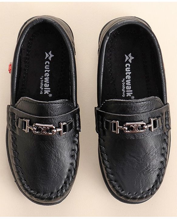 Cute Walk by Babyhug Formal Shoes - Black